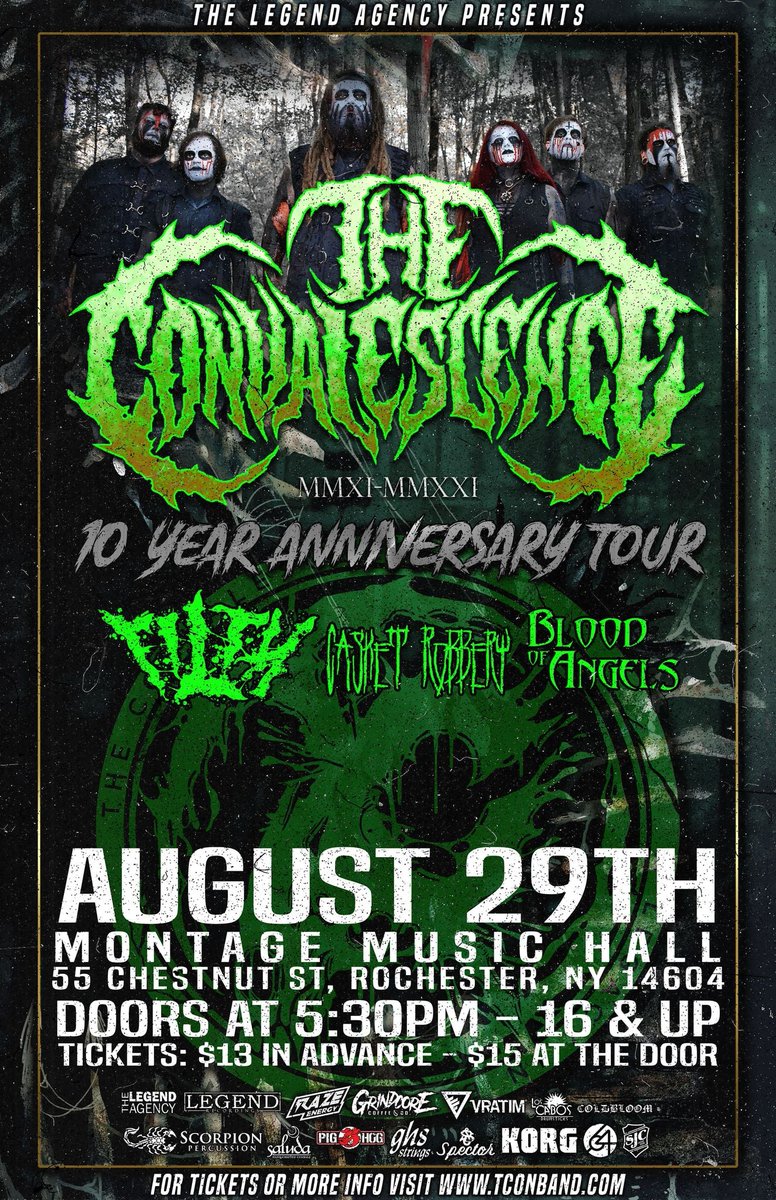 FTMPEvents's tweet photo. JUST ANNOUNCED!!! // @TCONband, @NcFilth, @CasketRobbery, &amp; @bloodofangels1 in Rochester, NY! 

Sunday, August 29th // $13 Tix // 16+ // @TheMontage585!

Tickets: https://t.co/gYSj33vdSw

RSVP: https://t.co/0MCeOwSJpG https://t.co/LCKlTh0Xkw