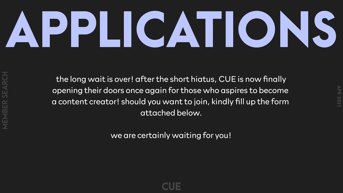 PL4YCUE's tweet photo. ⠀

⠀⠀⠀⠀⠀⠀⌂ CUE NEW MEMBERS
⠀⠀⠀⠀⠀⠀APPLICATION : OPEN !

⠀⠀⠀⠀⠀⠀🖇️ https://t.co/KsHv2c3If2

⠀⠀⠀ https://t.co/U4ExrwSIGv