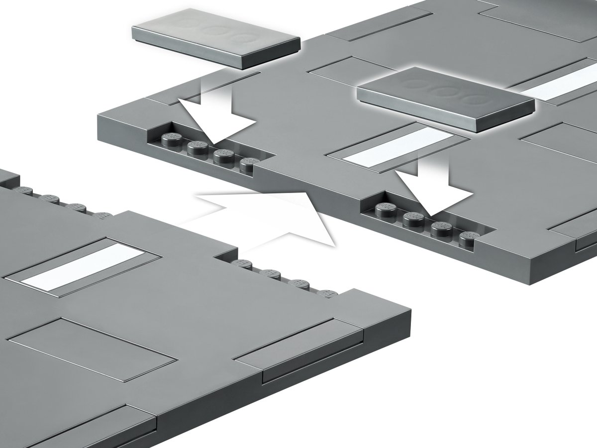 Surrey to start trialing a new replacement road system starting today. The system has been developed around the design of the Lego Road Plates and will allow utility companies to easily lift the road to repair the leak that they have already repaired.