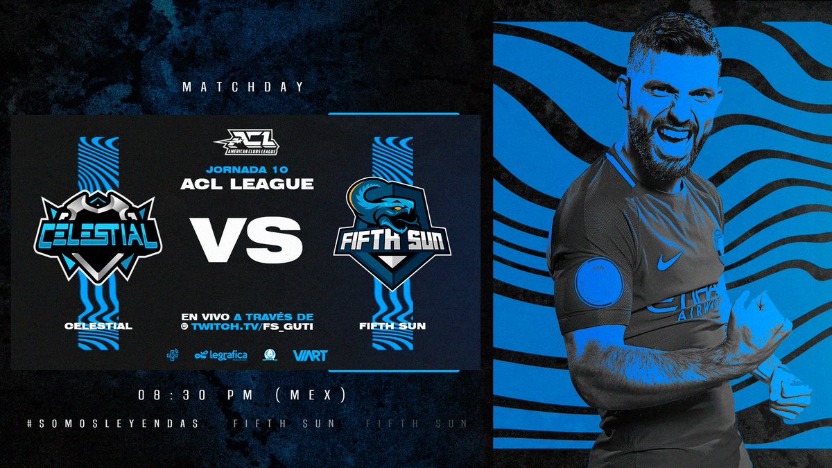 ClubFIFTHSUN's tweet photo. 🔵MATCHDAY⚫

Sigue nuestros partidos en la @aclchampionship 🇺🇸

���� | #Kartel
🕚 | 08:00 PM 🇲🇽
📺 | EN VIVO POR https://t.co/LXaauCTpQm

🆚 | @FC_Celestial 
🕚 | 08:30 PM 🇲🇽
📺 | EN VIVO POR https://t.co/LXaauCTpQm

#SomosLeyendas🔵⚫

 #ProClubs | #XBOX | #FIFA21 https://t.co/iFtrQ0PkpY