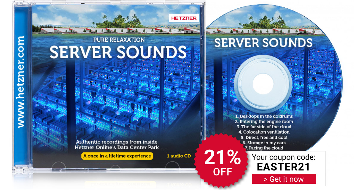 Hetzner_Online's tweet photo. Authentic recordings from inside Hetzner Online's data center park - For just €19.99 !

Just like birds and insects, each server sings its own unique song. Feel free to sit back and relax.

To order your Server Sounds CD, simply write to shop@hetzner.com https://t.co/d3Edp0vFE4