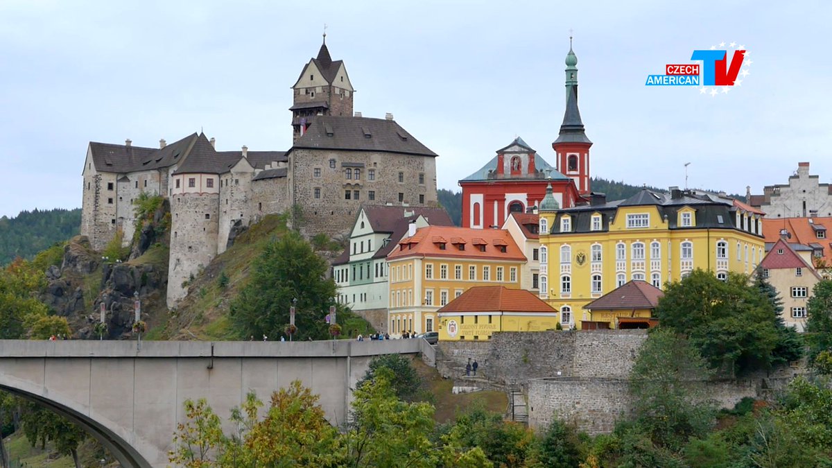 CATVusa's tweet photo. Loket Castle is a 12th-century #Gothic structure. Surrounded on 3 sides by the Ohře River, it was once known as "the impregnable #castle of #Bohemia" because of its thick walls. Join as we #tour this and other #CzechLandmarks in our newest #CATV broadcast: https://t.co/vZJvkytBKo https://t.co/M2j9iLDlOi