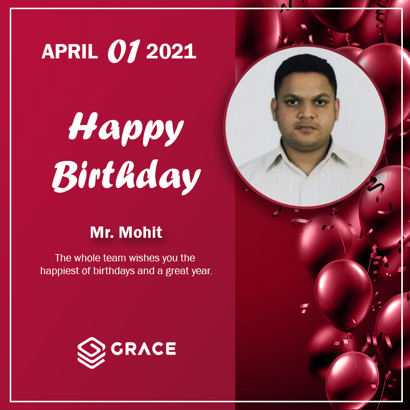 Grace Relocations Pvt. Ltd. wishes you a very #happybirthday to Mr. Mohit