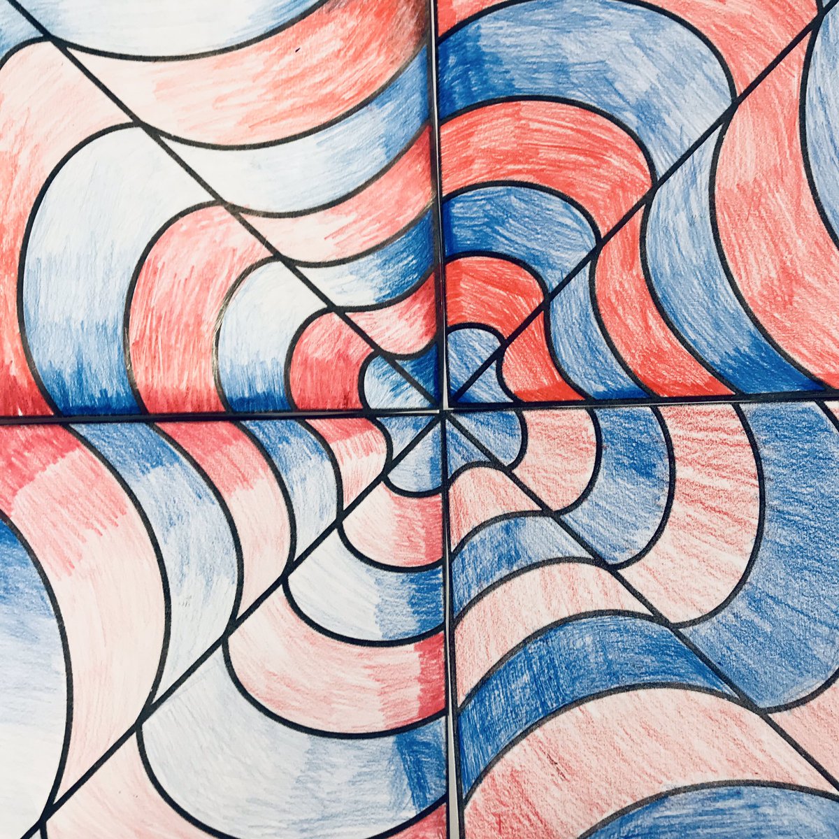 ThompsonColour's tweet photo. Collaborative learning outcomes by my year 7 students from our Op Art project. #arted #opart https://t.co/E0QLRZkO2A
