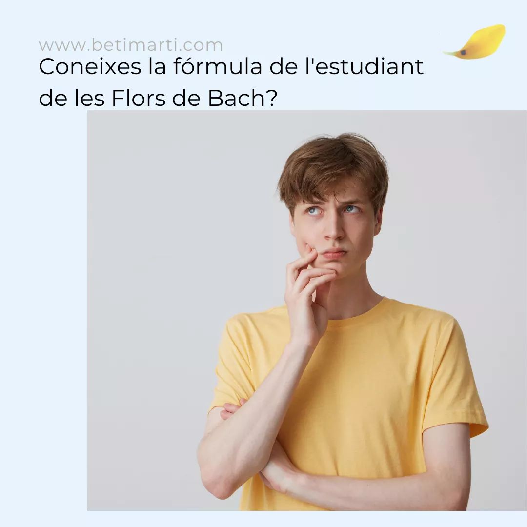 Beti_Marti_'s tweet photo. Les Flors de Bach són una bona alternativa com a suport per l'aprenentatge, especialment en les èpoques estressants dels exàmens
Ideal tant per nens, com per a joves.
No esperis més. Truca'ns i et preparem la teva fórmula Tel 679216992
https://t.co/vYUhLR4o98
#egoterapia #emmimo https://t.co/9vgSERhmEp