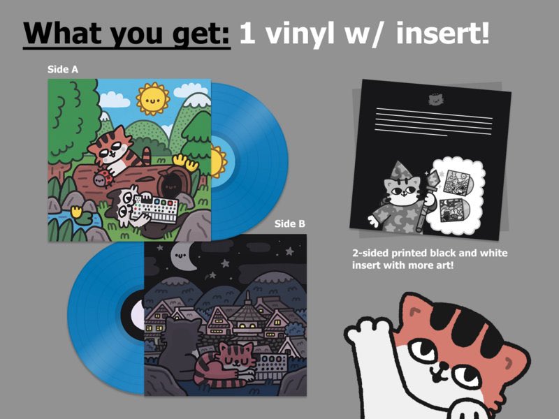 Zoneplex's tweet photo. Where are they now!? Zoneplexian S. Cinca is crowdfunding a vinyl as a cartoon cat! ✨ https://t.co/BQBFqNtxYj ✨ dare you emerge from the Zoneplex apex into the kawaiiplex of this new project? Make a courageous choice! #crowdfund #vinyl #cats #CatsOfTwitter #meow #Caturday https://t.co/48EoovvJmp