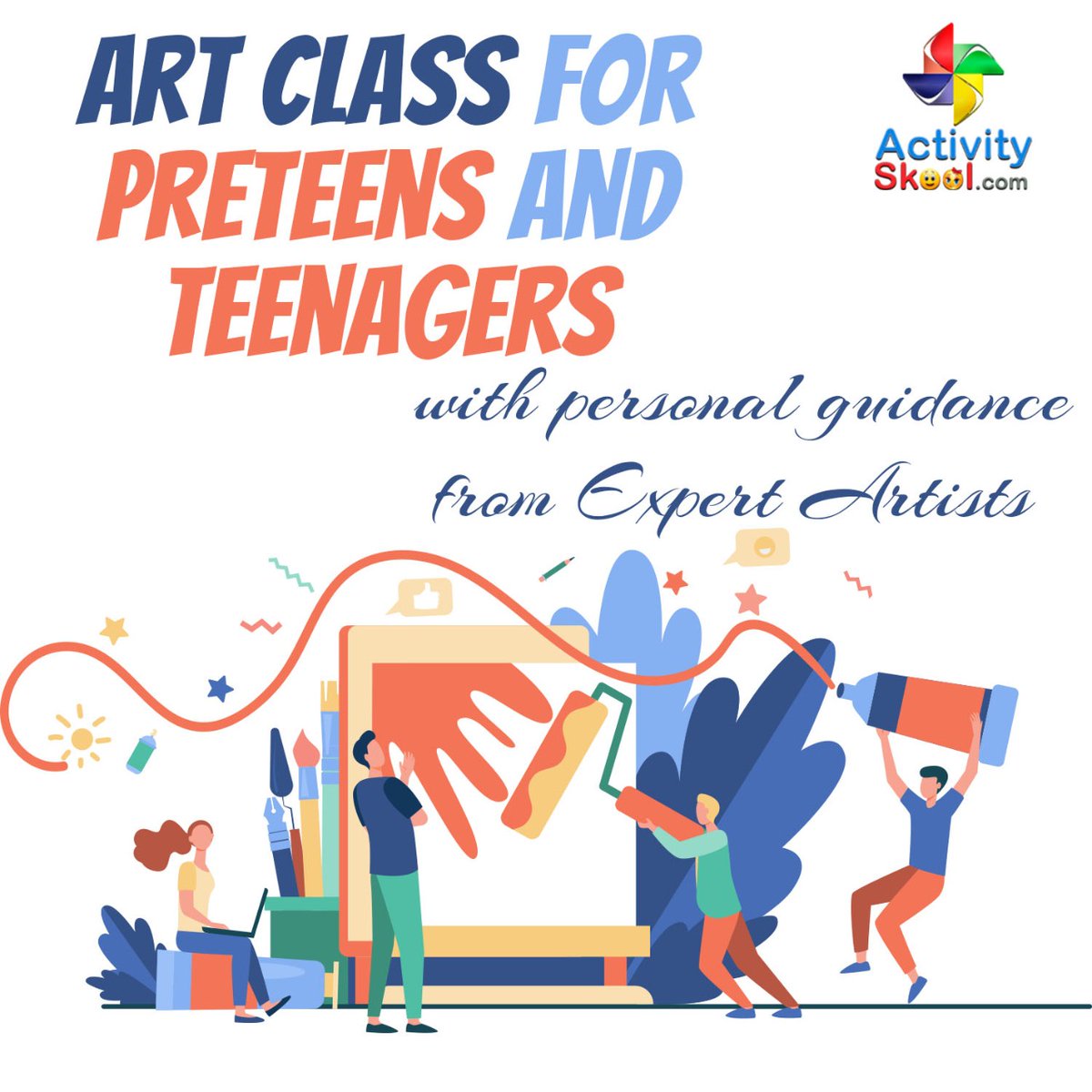 Art classes for #preteens and #teens with personal guidance from #art experts conducting #artclassesforteens on #ActivitySkool 
.
.
#onlineartclasses #artclassesonline #artclassonlineforkids #teensartclasses