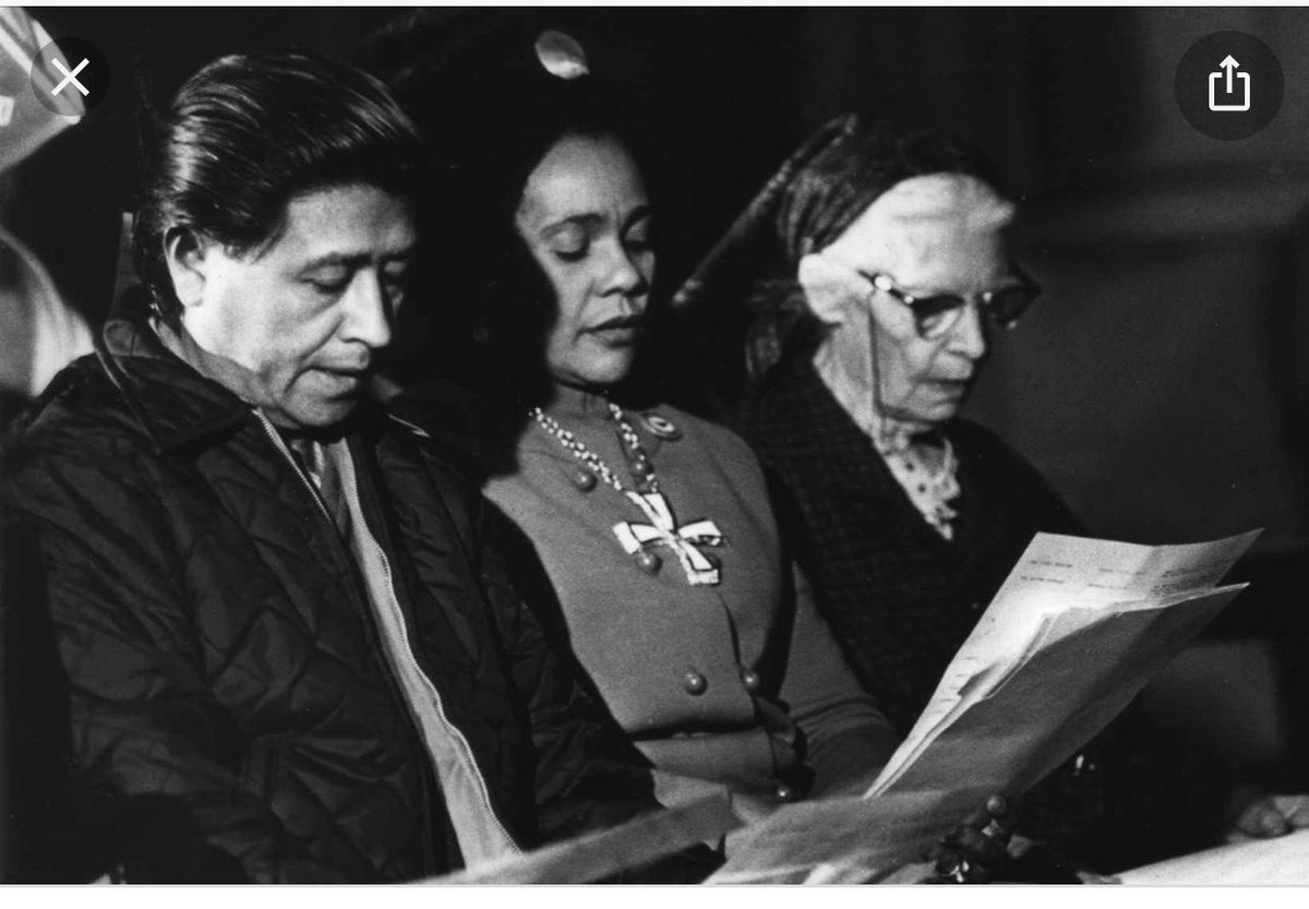 DrKingTina's tweet photo. The stories we didn’t read and hear about! Coretta Scott King supported Cesar Chavez and visited him in prison in Dec. 1970 regarding the NFWA movement! There was no black and brown divide, it was solidarity ❤️.
#QueenCoretta
#CesarChavez
#BlackBrownPride
#Unitywork https://t.co/62bjtozeal