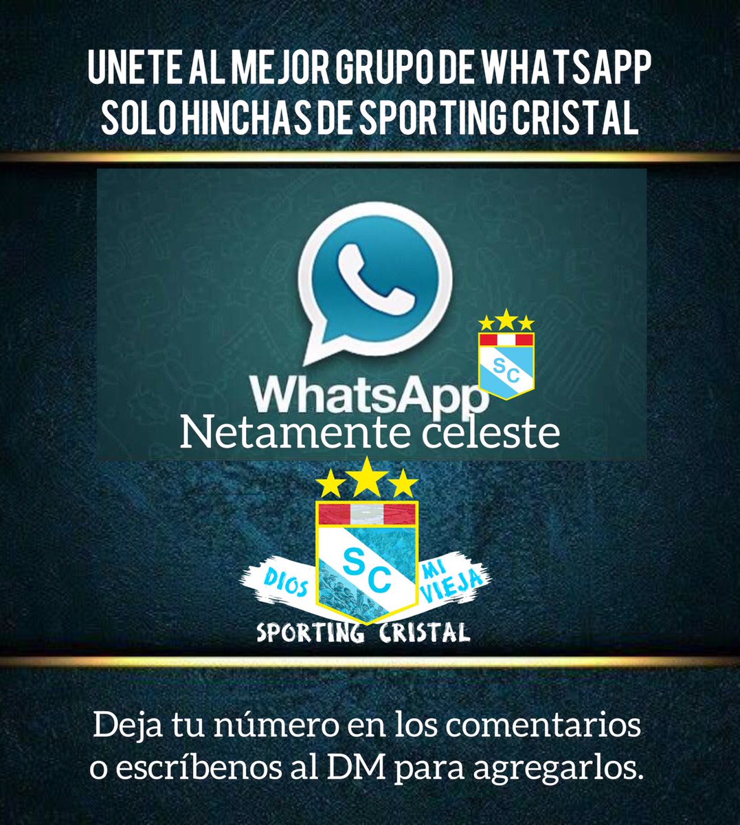 DiosMiViejaSC's tweet photo. Hinchas de Sporting Cristal, en @DiosMiViejaSC decidimos tener nuestra PROPIA comunidad de hinchas. Esto, con el fin, de poder acceder a beneficios como hablar con los integrantes del staff, dar ideas para los programas, reírnos a mil y con el respeto debido. Eres el protagonista https://t.co/1nNwGBBvYZ