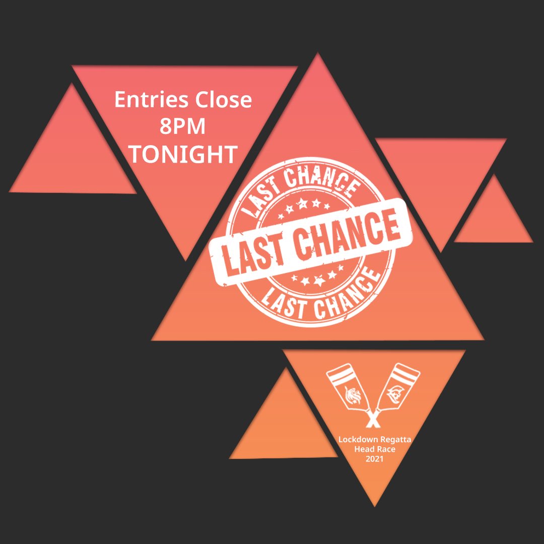 lockdownregatta's tweet photo. ‼️Last Chance‼️

Entries close at 8pm tonight, but it’s not to late to get your crew involved! Simply sign up @RaceLeaderSport using the link in our bio and you can be part of the race! https://t.co/4MJ1edXvc1
