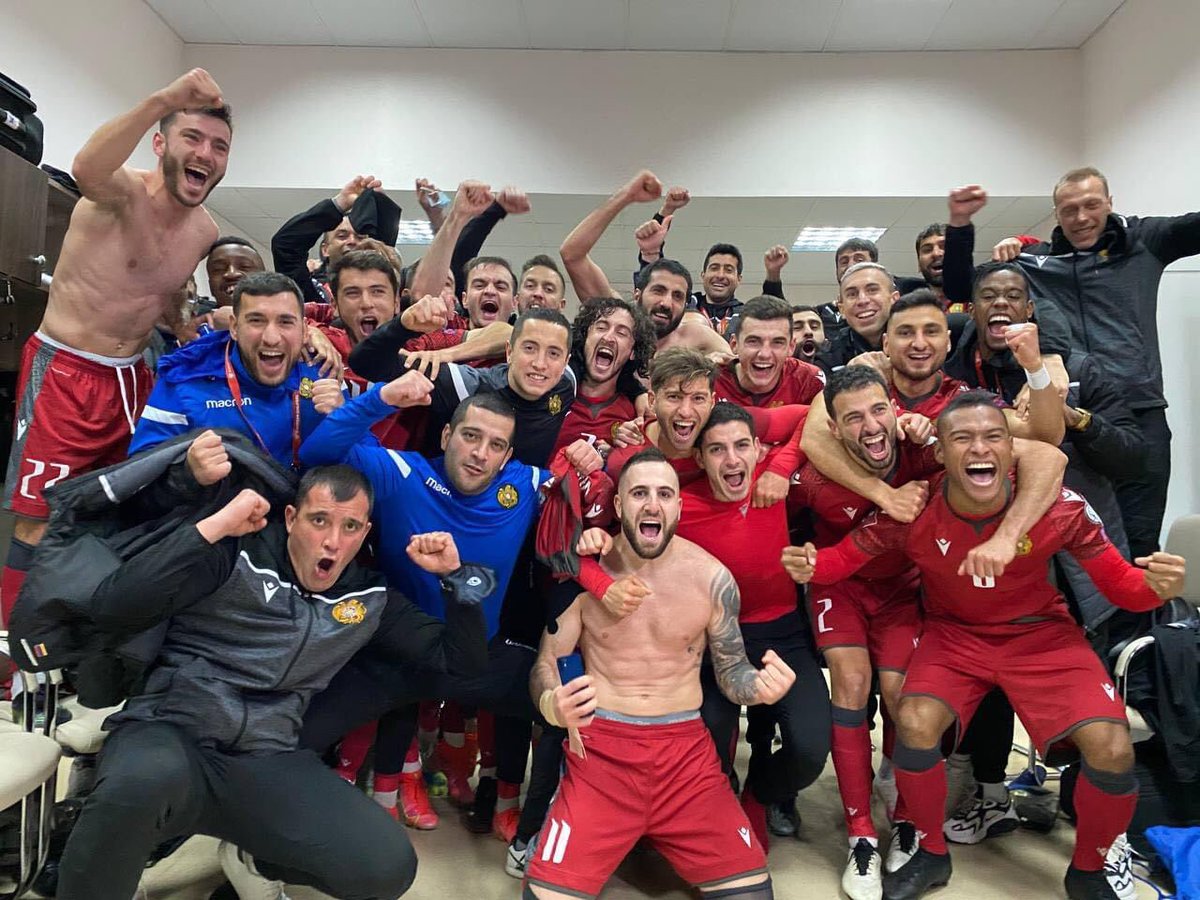 #Armenia clinched a historical record. They’re now the lowest ranked(99) national team by #FIFA to start the #WCQ campaign with 3 consecutive wins. Moreover, the last win was against the previous record holders #Romania, who were the 57th in 2012 to start with 3 consecutive wins.
