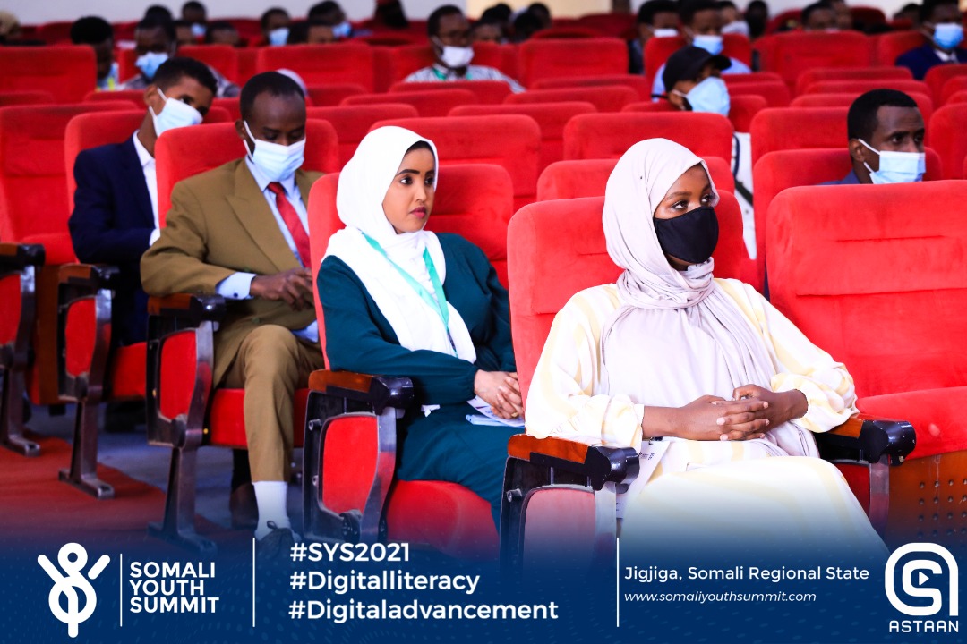 SY_Summit's tweet photo. Day 2 of Somali Youth Summit is kicking off in Qaryaan Dhoodaan Hall in Jigjiga City.

#sys2021
#DigitalAdvancement
#ditigalliteracy
#techsummit 
#Jigjiga
#DDS https://t.co/WVehz6jZZK