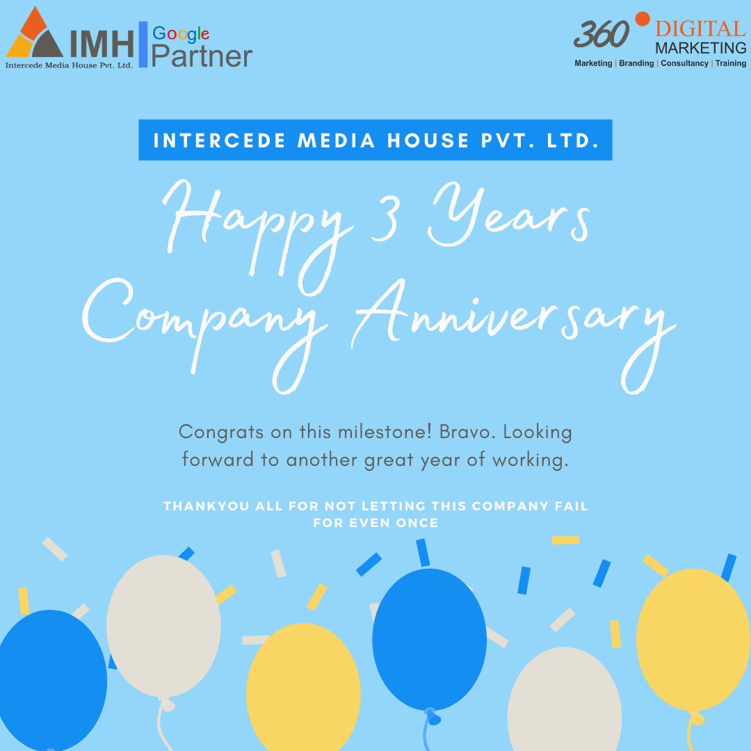 intercede_media's tweet photo. Happy Company Anniversary(1st April 2021).

#IMH #intercedemediahouse #digitalmarketing #companyanniversary #congratulations https://t.co/OWQj4Hg7SX