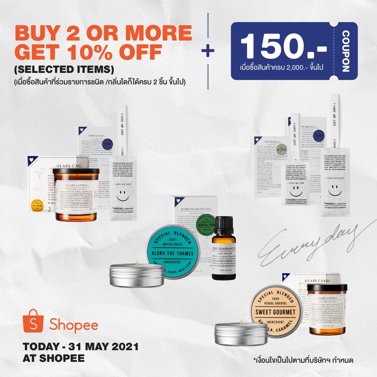 EverydayKmkm's tweet photo. Promotion of April - May 2021
ช้อปสินค้าต้อนรับซัมเมอร์นี้ไปกับ Everyday kmkm พร้อมโปรโมชั่นประจำเดือนสุดคุ้ม!! ในแต่ละช่องทางการช้อปดังนี้เลย
-
Today - 31 May 2021
*เงื่อนไขเป็นไปตามที่บริษัทฯ กำหนด
#Everydaykmkm
#ilovemylife https://t.co/1m1NQ6iiOb