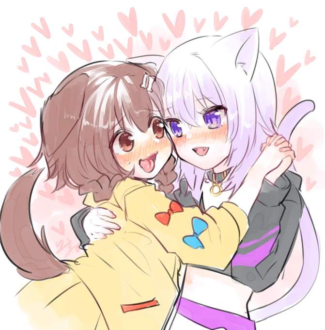 てぇてぇ～～～～～?‍♀️?‍♀️?‍♀️?‍♀️
#おかころ 
#絵かゆ
#できたてころね 