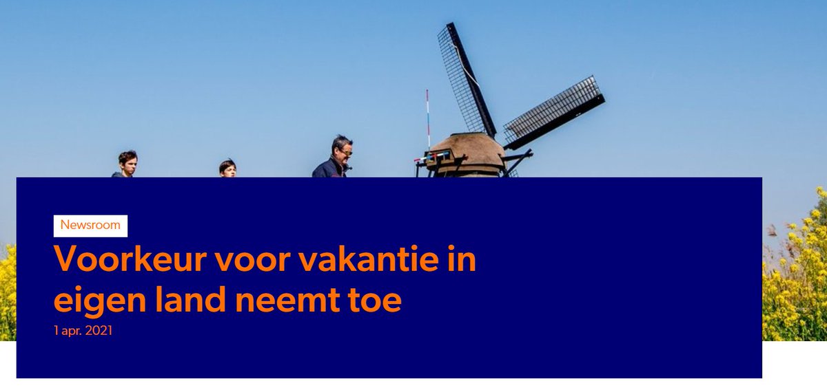 Voorkeur voor #vakantie in eigen land neemt toe, blijkt uit nieuwe cijfers internationale #Vakantiemonitor #NBTC. De #boekingen nemen in alle landen toe, maar nog steeds geeft 40 procent van de inwoners uit alle landen aan de vakantie nog te moeten boeken. bit.ly/3fxDYTU