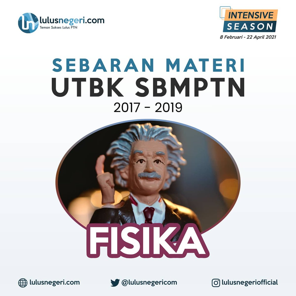 lulusnegericom's tweet photo. 📖SEBARAN MATERI FISIKA UTBK-SBMPTN 2017 - 2019📖

Spesial untuk #temanlulusnegeri berikut sebaran materi Fisika UTBK dari tahun 2017 sampai 2019 😉
Siapkan strategi #temanlulusnegeri dalam mempelajari materi UTBK karena waktunya sebentar lagi 😉 https://t.co/fJuJGxi6dQ