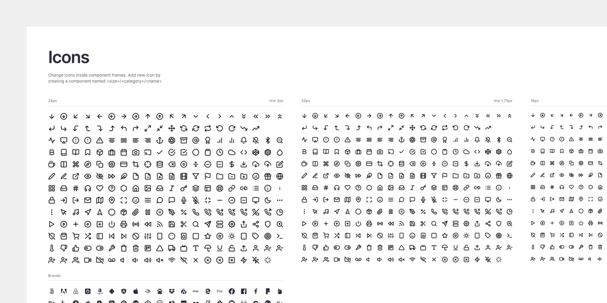 solidshapespro's tweet photo. Module provides a universal icon pack. Prepared with different stroke widths to fit each component size.
 
Free icons by @colebemis 

#icons #designsystem #figma https://t.co/KCIfI0idah