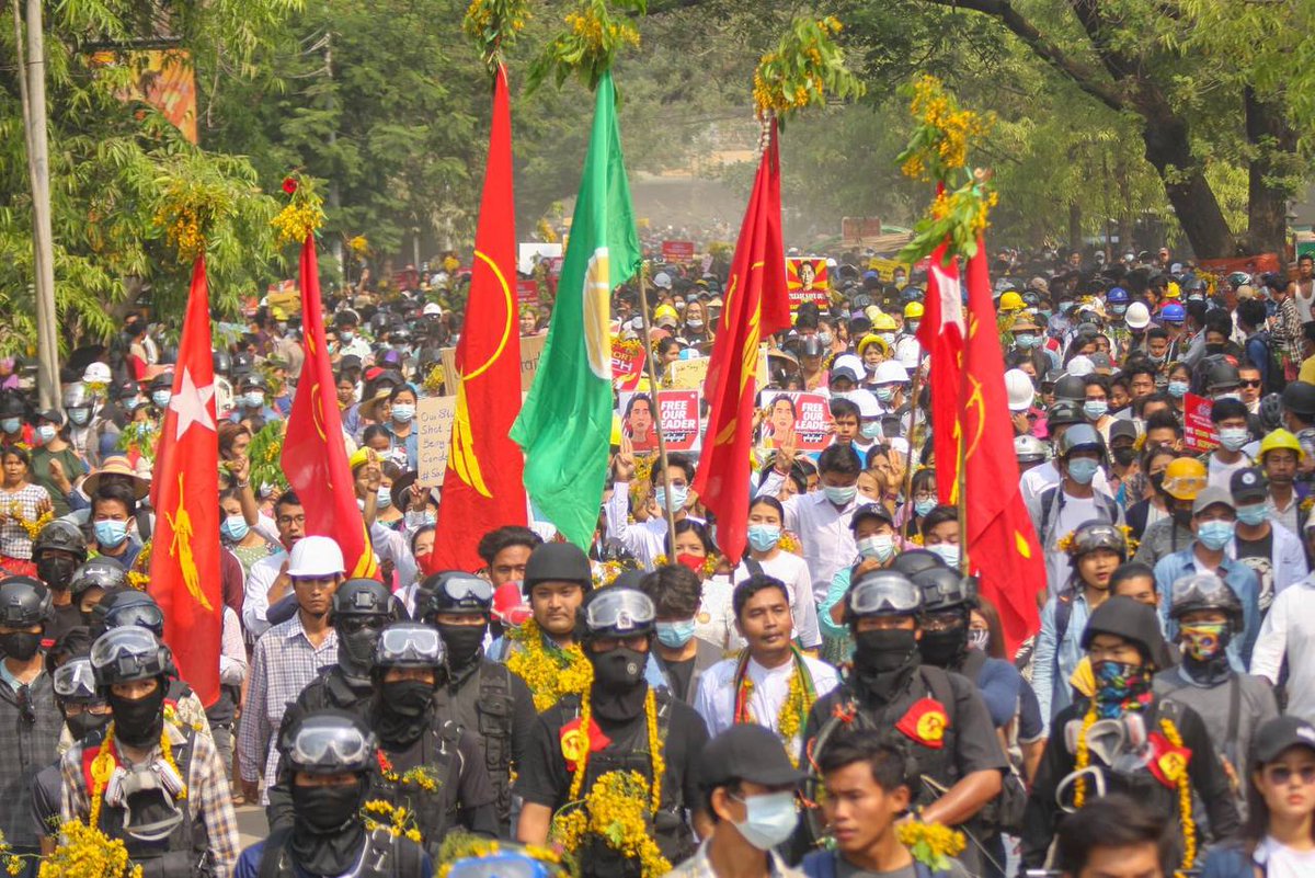 Powerful Monywa Strike never fails to protest against military regime. They also burnt 2008 constitution books since it was abolished by <a href="/CrphMyanmar/">CRPH Myanmar</a>. 

SUPPORT FEDERAL ARMY
#WeSupportFederalCharter
#Burn2008