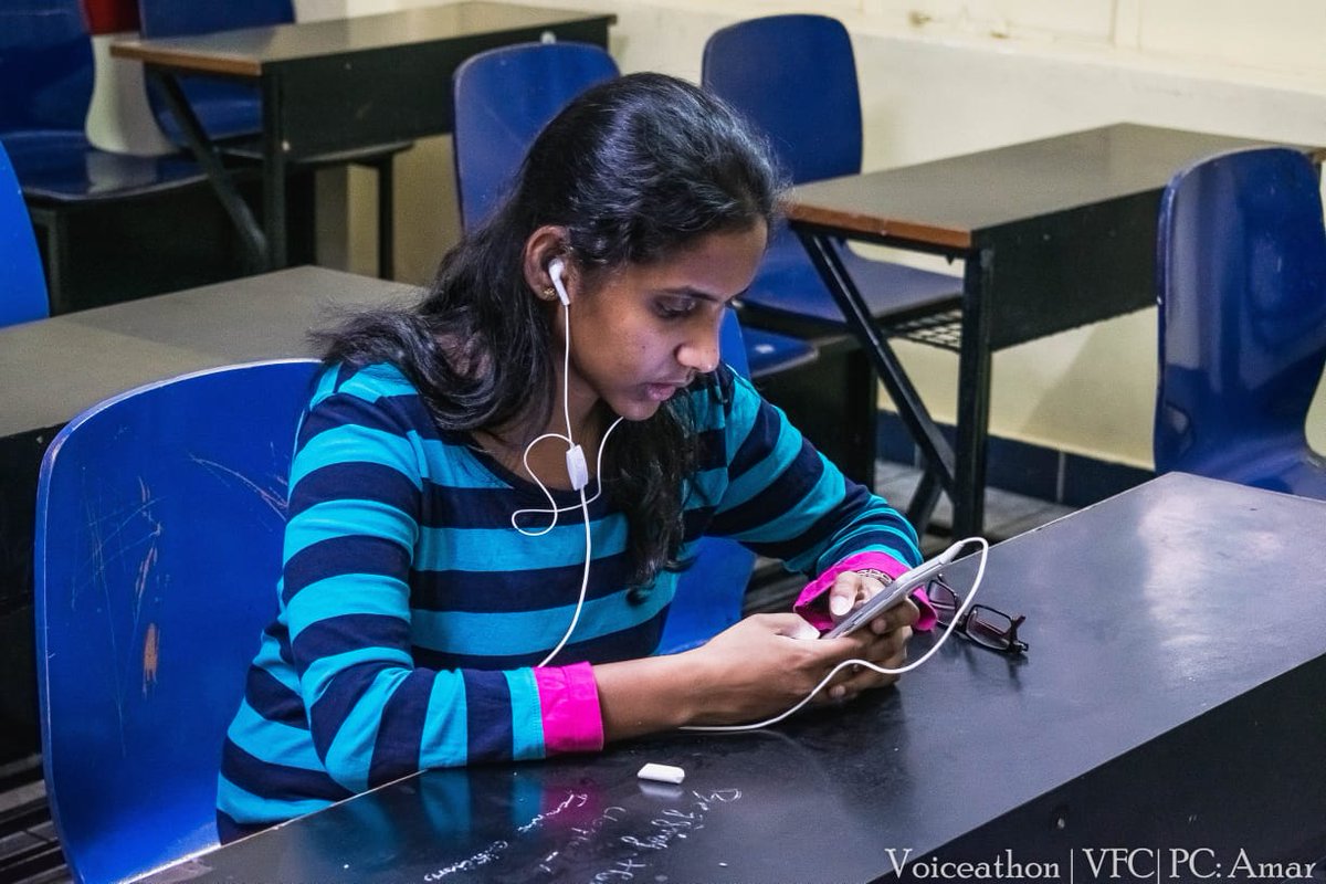 vfcindia's tweet photo. Many faces, ONE voice.
2yrs ago, volunteers gathered for mass recording🎤of books📚for students with visual impairment.

#DhvaniGranth is a cause aimed to provide Visually Impaired students with study materials in audio form🎧
#Voiceathon #VolunteerForaCause #VFCThrowbackThursday https://t.co/26QQ5kDMR0