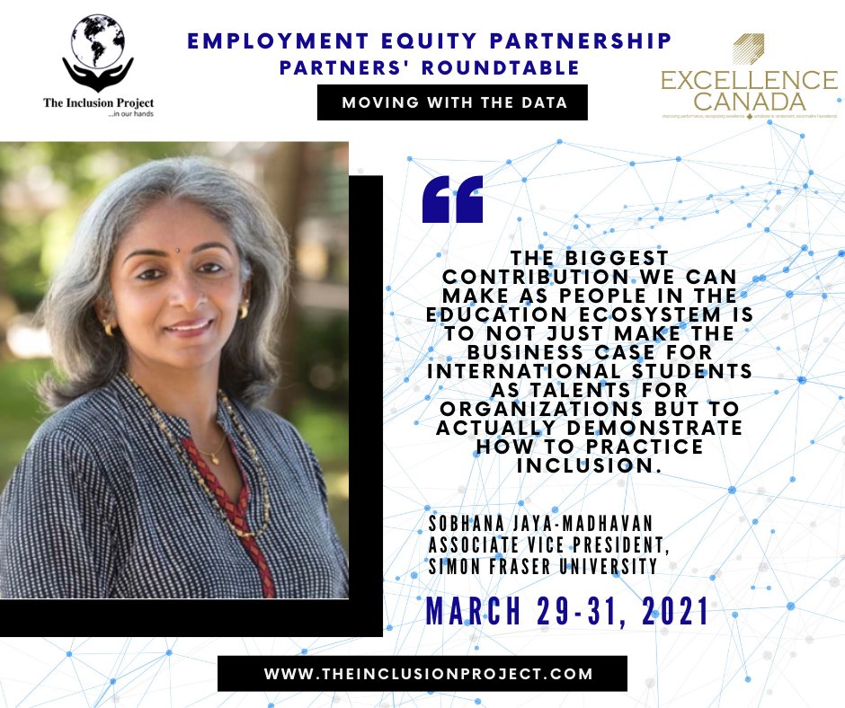 inclusionprjct's tweet photo. Day 3 highlights from the Employment Equity Partner’s Roundtable "Moving With The Data", co-hosted by @ExcellenceCan and supported by @ccab_national.
#movingwiththedata #employmentequity2021 #TheInclusionProject https://t.co/zZ1VdumYhc