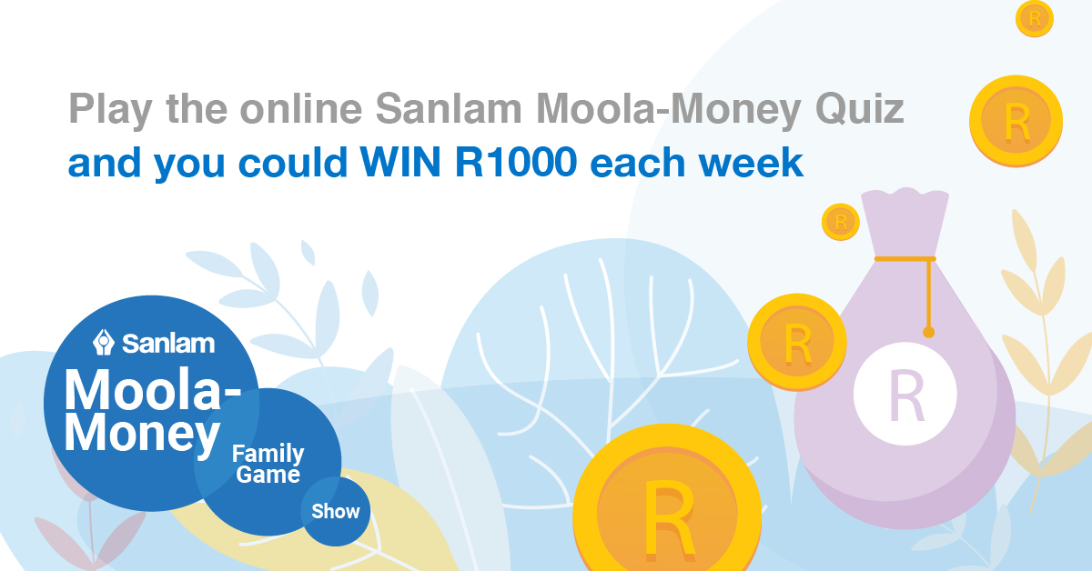 The #SanlamMoolaMoney Family Game Show starts Sat📺. Watch and play along at home with the Sanlam Moola-Money Quiz Game. With R25,000 in prizes, your bank balance could grow with your money management skills. Enter now: moolamoneyquiz.co.za