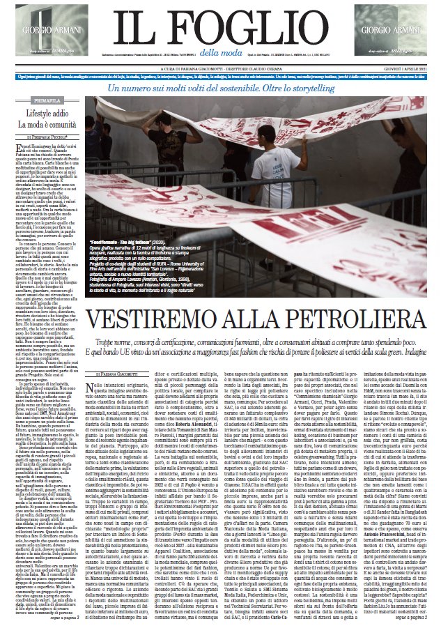 ilfoglio_it's tweet photo. Ecco la prima pagina del Foglio della Moda, il nuovissimo mensile a cura di @fgiacomotti. Un numero sui molti volti del sostenibile. Oltre lo storytelling 
https://t.co/hmuNtO3V6f https://t.co/dkue2mhBxb