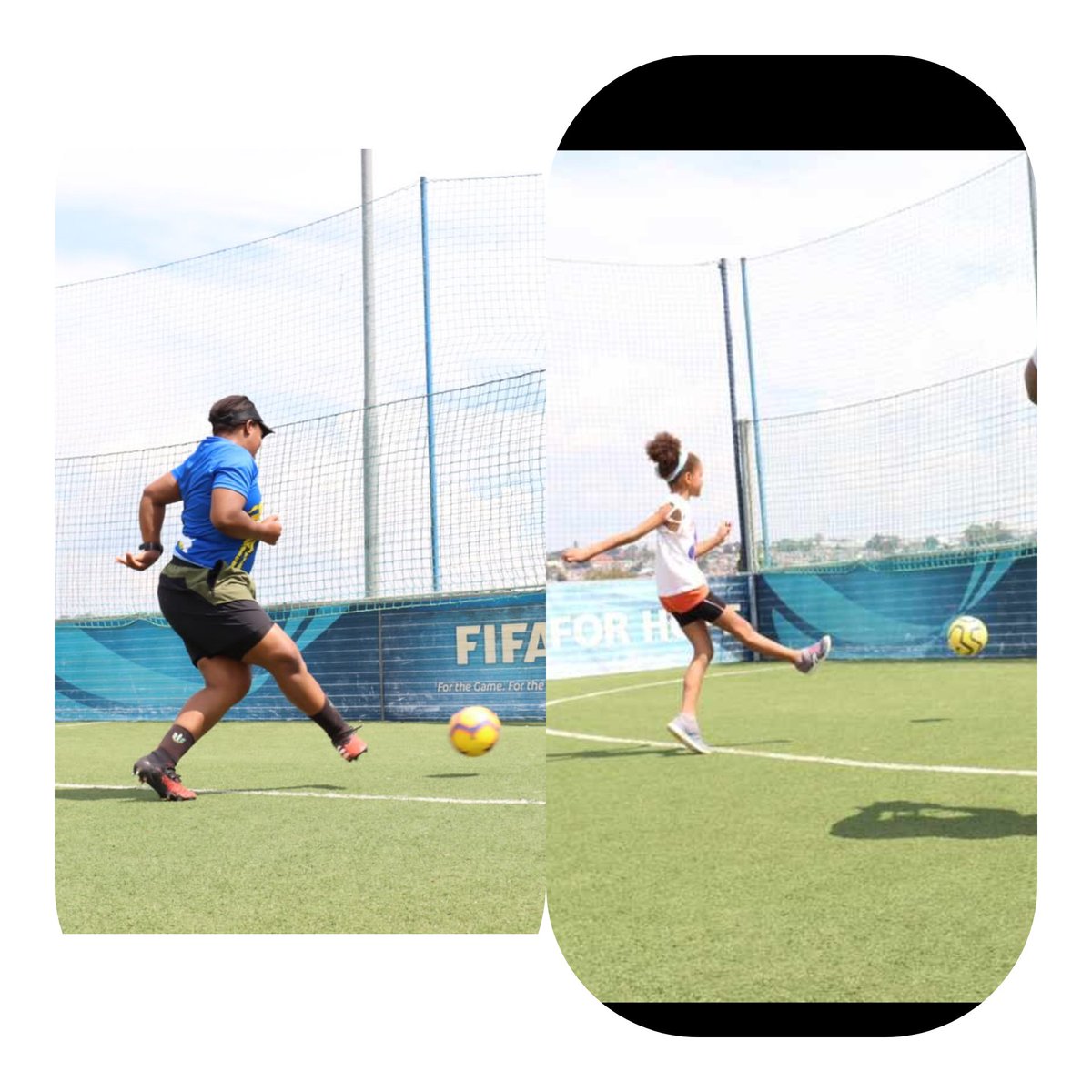 Simphiwe_Dludlu's tweet photo. You get to see my wisdom teeth when I see kids playing soccer.
3 of the girls that were there scored themselves soccer boots that actually fit them 😁❤️😍⚽.
#FootballDiairies
#AlexGirlsFootballDevelopment 💙
I will always be a #SDccerM⚽M ❤️ https://t.co/XFfNg0zF5f