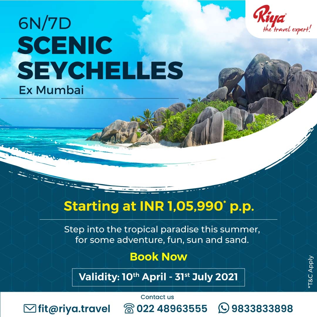 TrvlNxt's tweet photo. 6N/7D Scenic Seychelles
Starting from INR 1,05,990* pp

#seychelles #travel #dubai #mauritius #travelgram #india #maldives #honeymoon #wanderlust #europe #love #thailand #instagood #instatravel #holiday #island #islandlife #cameroon #malaysia #turkey #tahiti #handmade #trvl_nxt https://t.co/mwvapNPc1H