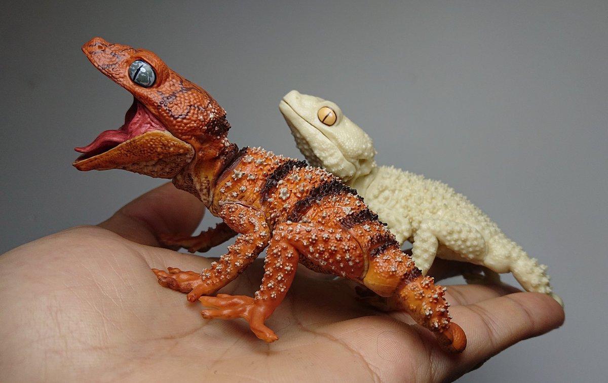 ❗アルマジロトカゲ　イエロー　ガチャ　3点セット‼️ いきもの大図鑑 アルマジロトカゲ イエロー ガチャ ガシャポン