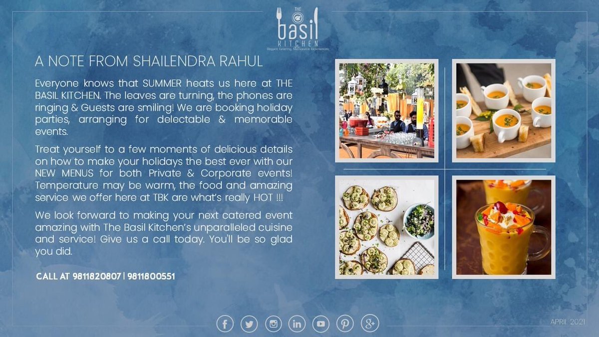 shailendrarahul's tweet photo. A NOTE FROM SHAILENDRA RAHUL
#TheBasilKitchen https://t.co/RLAYeFELbp
