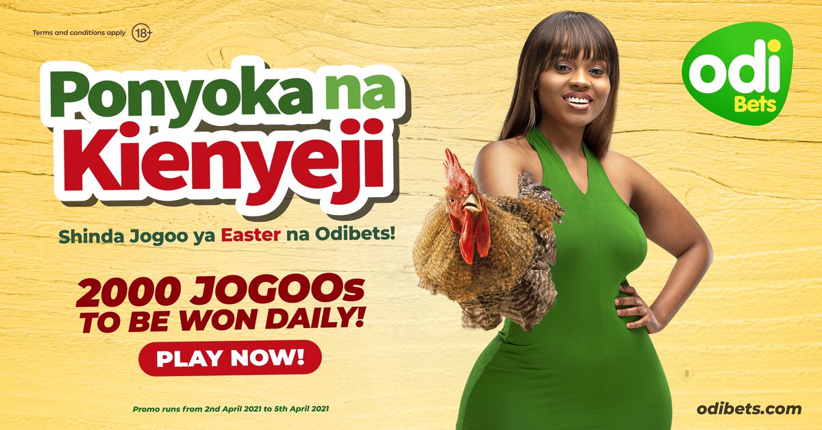 SirAlexas's tweet photo. Hii Easter, unataka kienyeji gani? Wangwana wa @odibets wanakupea chance ya kushinda Kuku ya Easter ukicheza nao, swali ni, which chicken do you want? Log on to https://t.co/JCG4rwD6YL and stand a chance to be a winner.... https://t.co/z2iNADmzCW