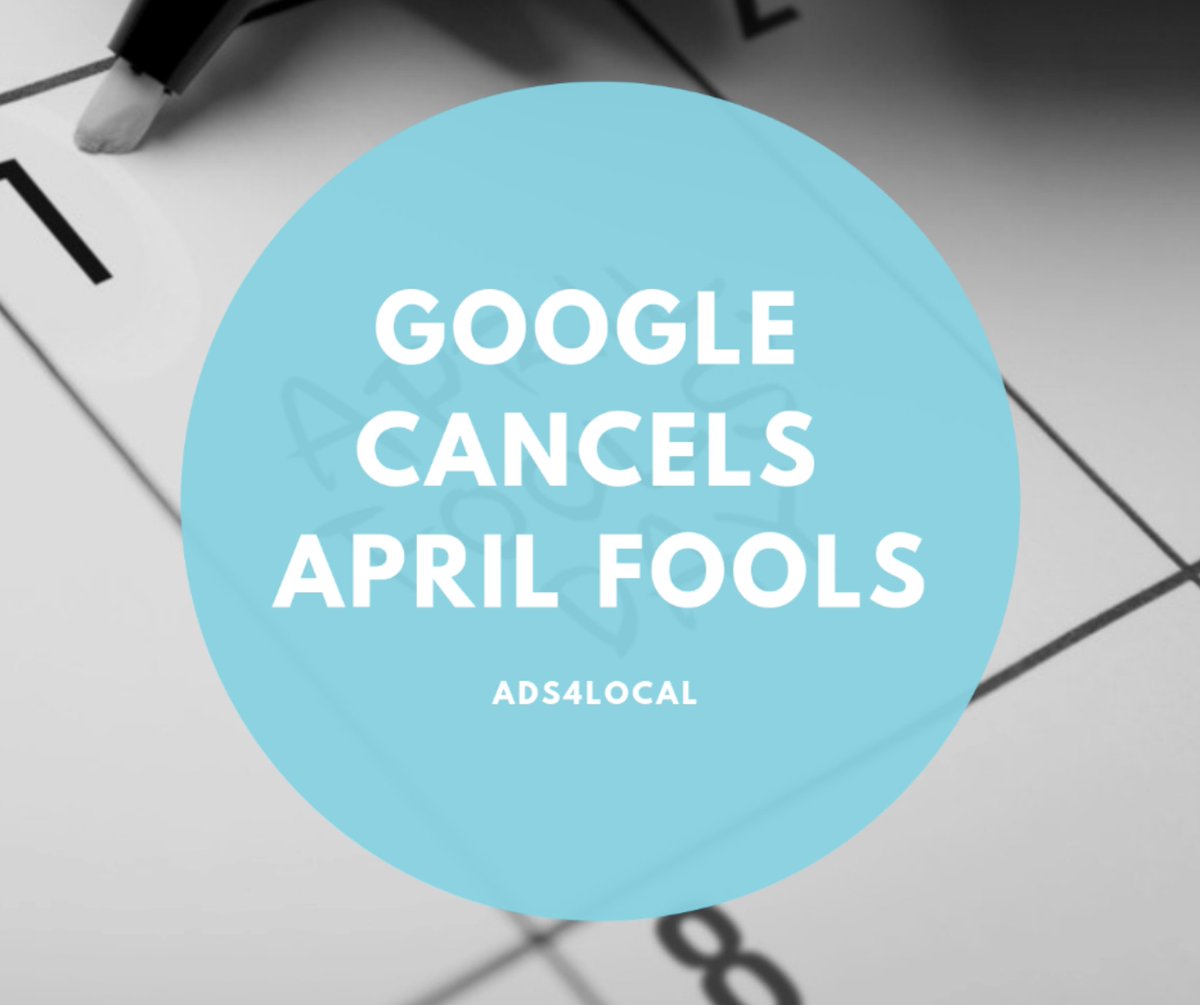 AdsForLocal's tweet image. “In 2020, we made the decision to pause our longstanding Google tradition of celebrating April Fools’ Day, out of respect for all those fighting COVID-19. With much of the world still grappling with serious challenges, we will again pause the jokes for April Fools’ Day in 2021,”
