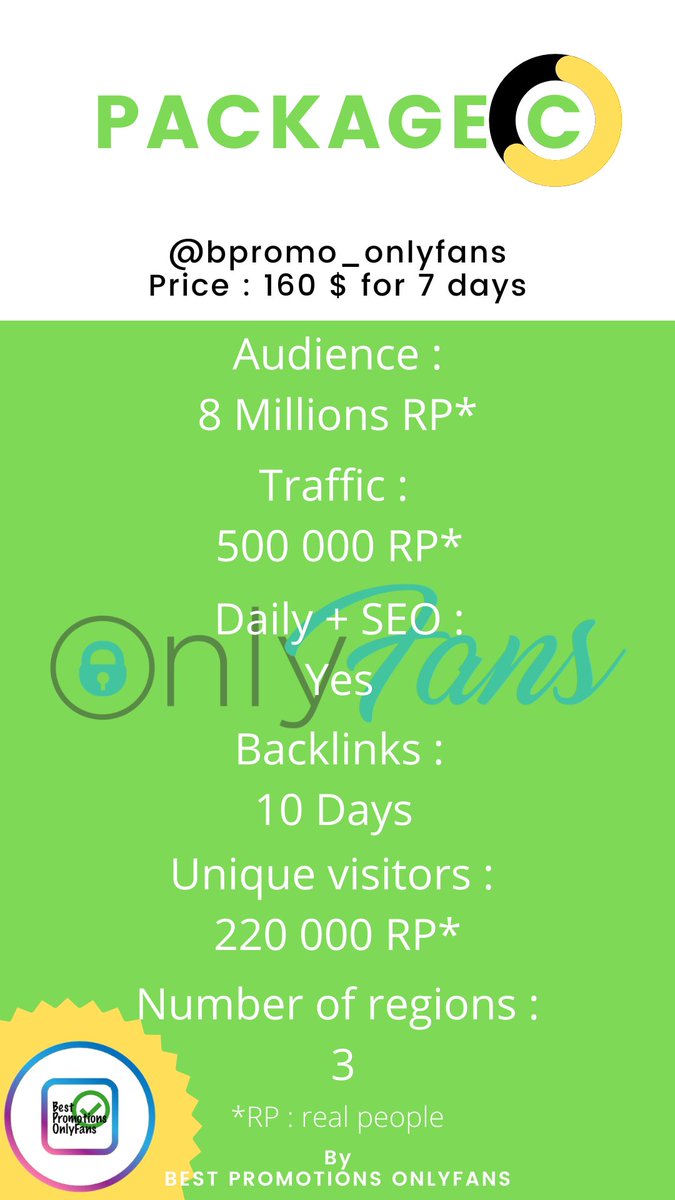bpromo_onlyfans's tweet photo. 100% real buyers!
Natural promotion!
Authentic and active crowd!
Unlimited customer support!
High conversion rate!
SEO Optimized! #onlyfans #onlyFans #promotiononlyfans #cashapps #hot #gay #StraightToGay #straight #girlshot https://t.co/T3eXW9fsAy