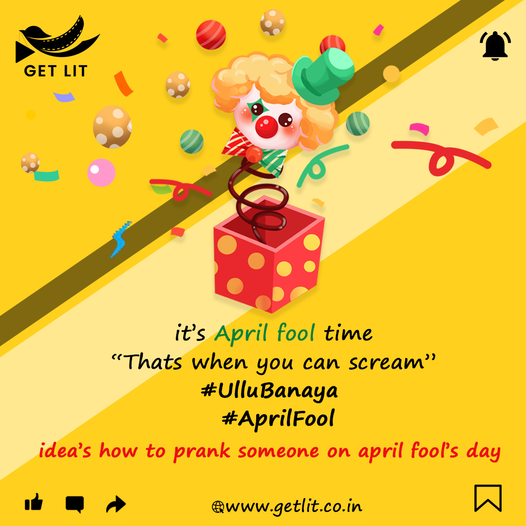 EnswagOfficial's tweet photo. It's that time of the year.
When you have full freedom to scream "#ULLUBANAYA"
"#AprilFool"
We have given some prank ideas for #AprilFoolsday #aprilfoolsday #funnyprank #getlitprank #getlitfool #prankwithgetlit #aprilfoolsday #aprilfools #memes #aprilfool #getlitapp #thegetlit https://t.co/nzZhksBHL7