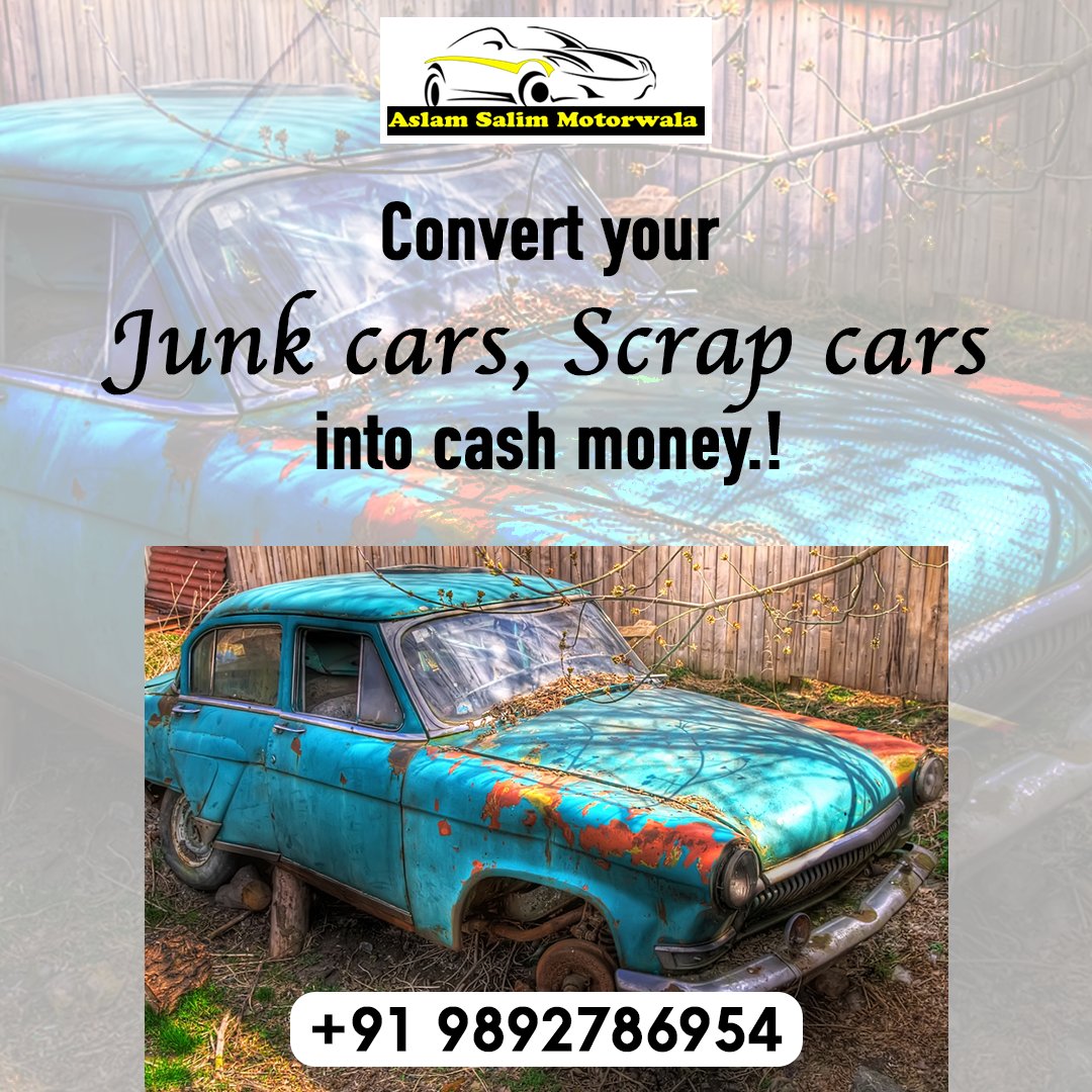 AslamMotorwala's tweet photo. Convert your junk, scrap cars into cash money.
Only at- @aslam_salim_motorwala
For more call us at: 8779532898  98927 86954

Social media partner-: @intellects_01

#aslamsalim #aslamsalimmotorwala #motorwala #scrapcars #nonworkingvehicles #damangedcars #Mumbai #Pune #navimumbai https://t.co/MLGlo2Iqpj