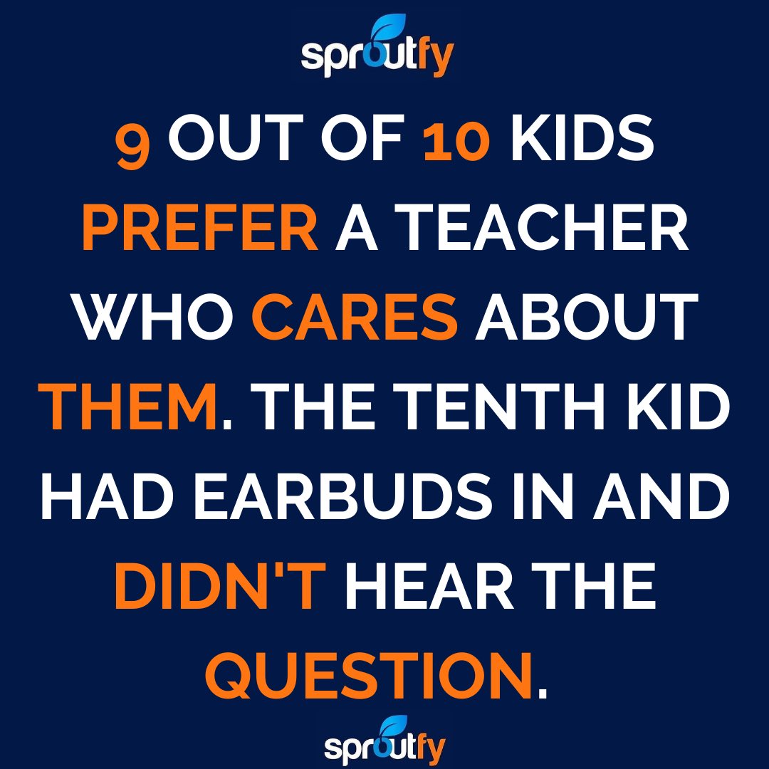 A good teacher cares about a child’s education. A great teacher cares about the whole child. ✨ 
#sproutfy
#teachersareawesome
#care