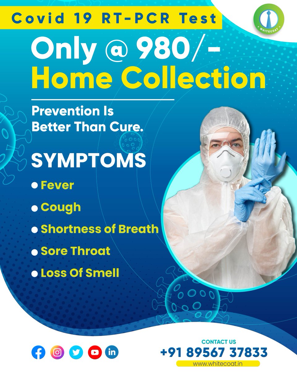 Prevention is better than cure!

Get our home collection service for COVID 19 test without saying 'Hi' to the virus, strolling outside your door.
Book your appointment slot now +91 89567 37833
#testathome

#whitecoat #COVID19 #covidtesting #TwitterVoices  #COVID #coronavirus