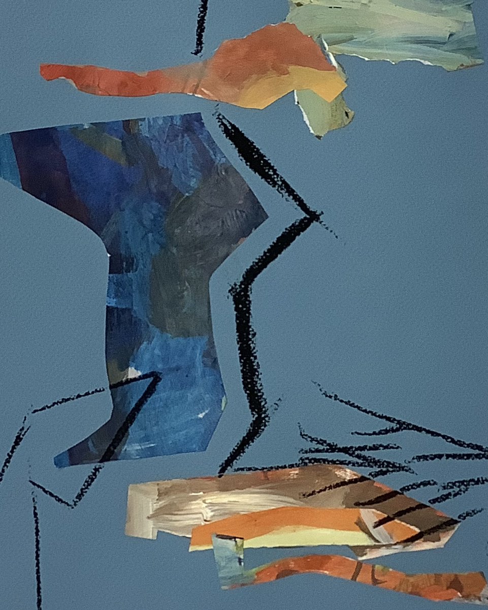 Recent landslip studies inspired by Jeremy Gardiner’s work Chapman’s Pool II Liz Hough’s Ways of Abstracting online workshop.  #randomcomposition #jeanarp #collage #deconstructing #reconstructing #abstracting #automaticprocess #abstractart #lockdownart