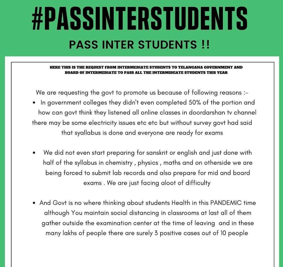 HariMudiraj16's tweet photo. #passinterstudents @KTRTRS @SabithaindraTRS https://t.co/eCuiXDT8sp