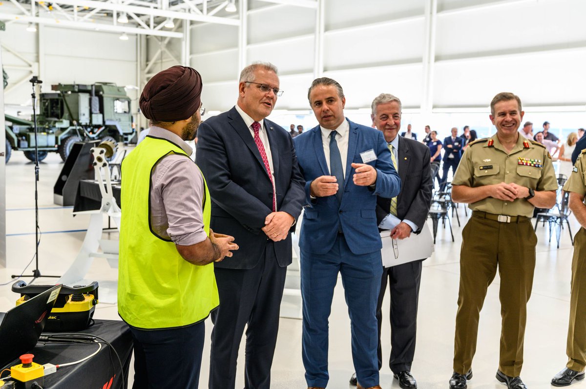 supashock's tweet photo. Supashock was very pleased to host the Hon. @ScottMorrisonMP Prime Minister of Australia yesterday to witness the signing of 2 major contracts between @supashock and @RheinmetallAG .

Read More Here: https://t.co/QmSfvcz10W https://t.co/zuelUiodRT