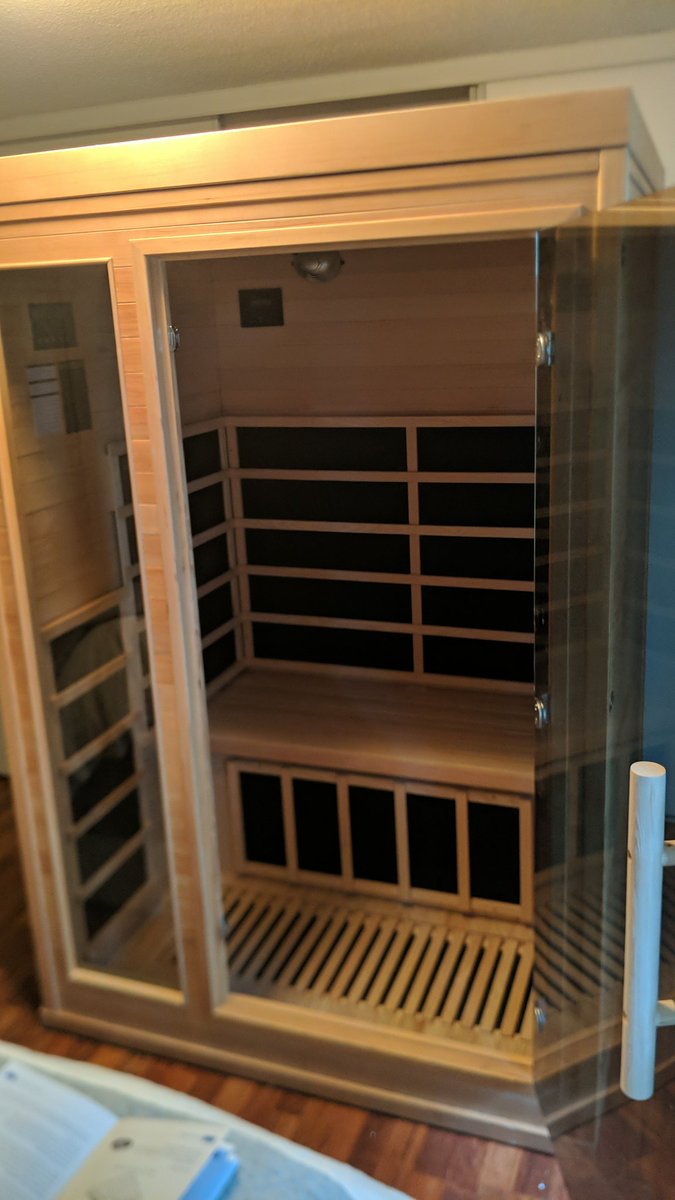 0684Blade's tweet photo. We did it... We bought this...

A key ingredient to my mental health &amp; physical health plan during this eff'd up pandemic. 

#infaredsauna #BlackstoneSaunas #musthave #health https://t.co/HedNTemMbQ