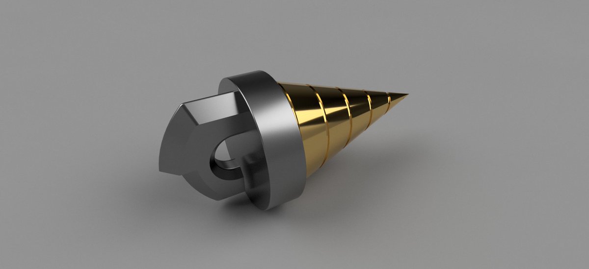 Jsiron2029's tweet photo. シモンのコアドリル(0.1mm、PLA)。
#3Dプリンター #グレンラガン #Fusion360 https://t.co/vLaWca2WTd