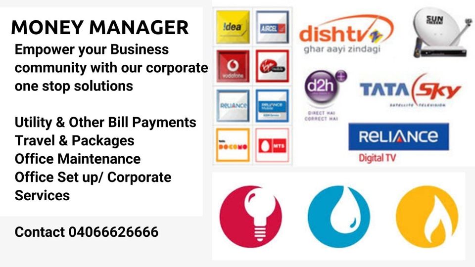 Money Manager saves your valuable Business time and Pays your Utility Bills, Schedules your Business Travel
#MoneyManagerUtility&BillPaymentServices