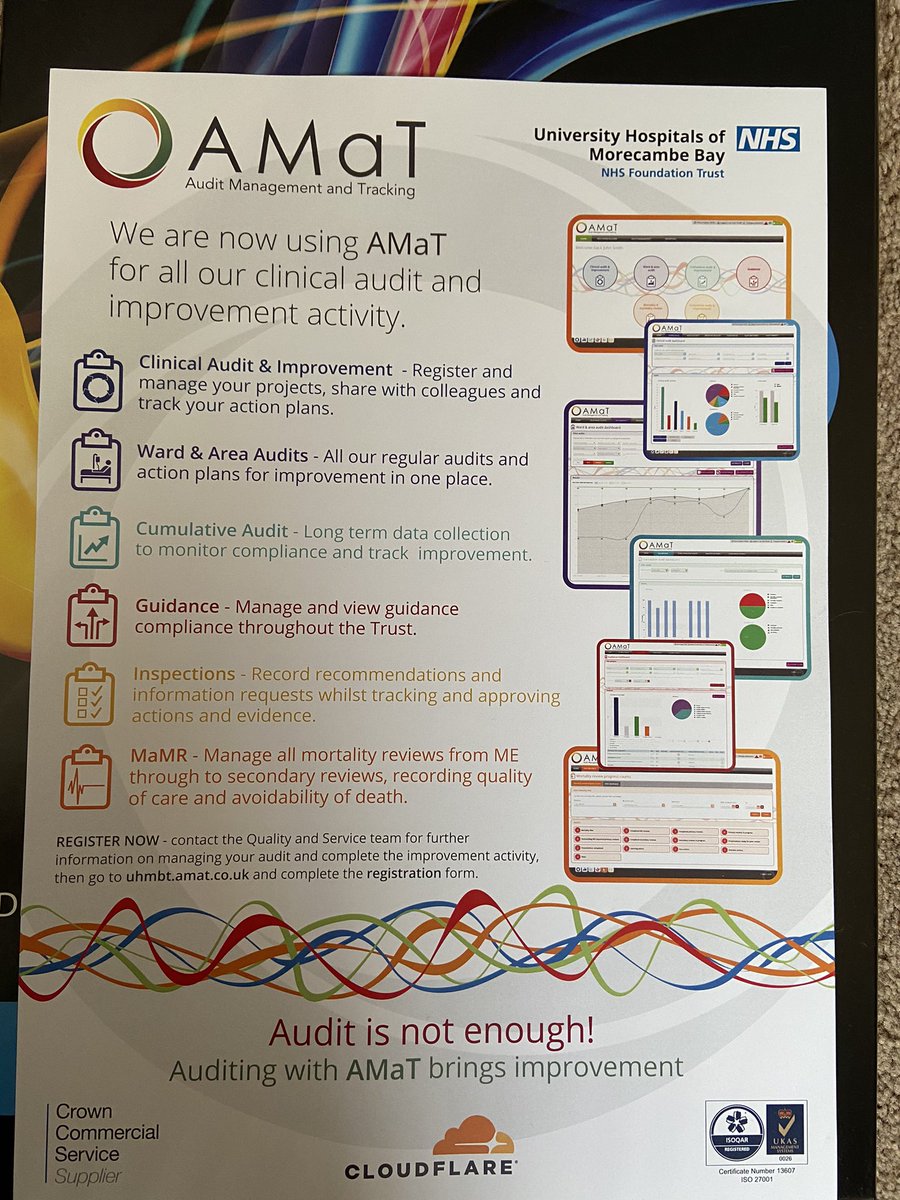 Today we go live with our new AMaT ward audit system <a href="/TrackedbyAMaT/">AMaT</a> <a href="/UHMBT/">MorecambeBayNHSTrust</a> <a href="/LauraNeal_/">Laura Neal 💙🌻</a> <a href="/janbettymanny/">hellomynameisJanet</a> <a href="/sallyyounguhmb/">sally young</a> <a href="/2soprano/">Lynne Wyre RN 🌻🌻💙</a> <a href="/AmbamWyre/">Amber Wyre UHMBT</a>