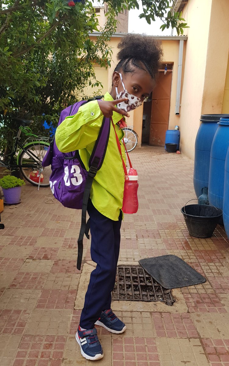 My eldest is back to school after a year of school closure due to #COVID19.

#Eritrea #EritreaFightsCOVID19 #HumanCapitalDevelopment #COVID19
