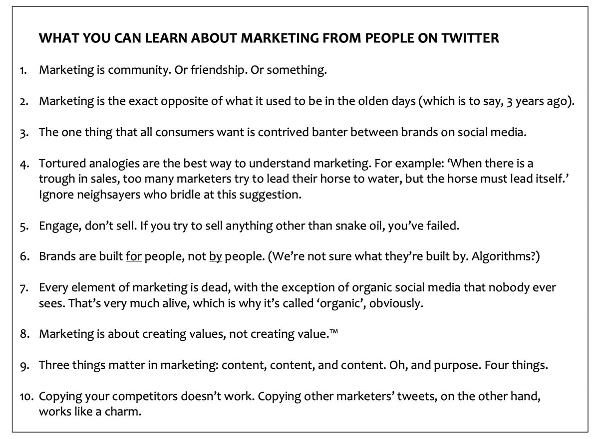 What you can learn about marketing from people on Twitter.