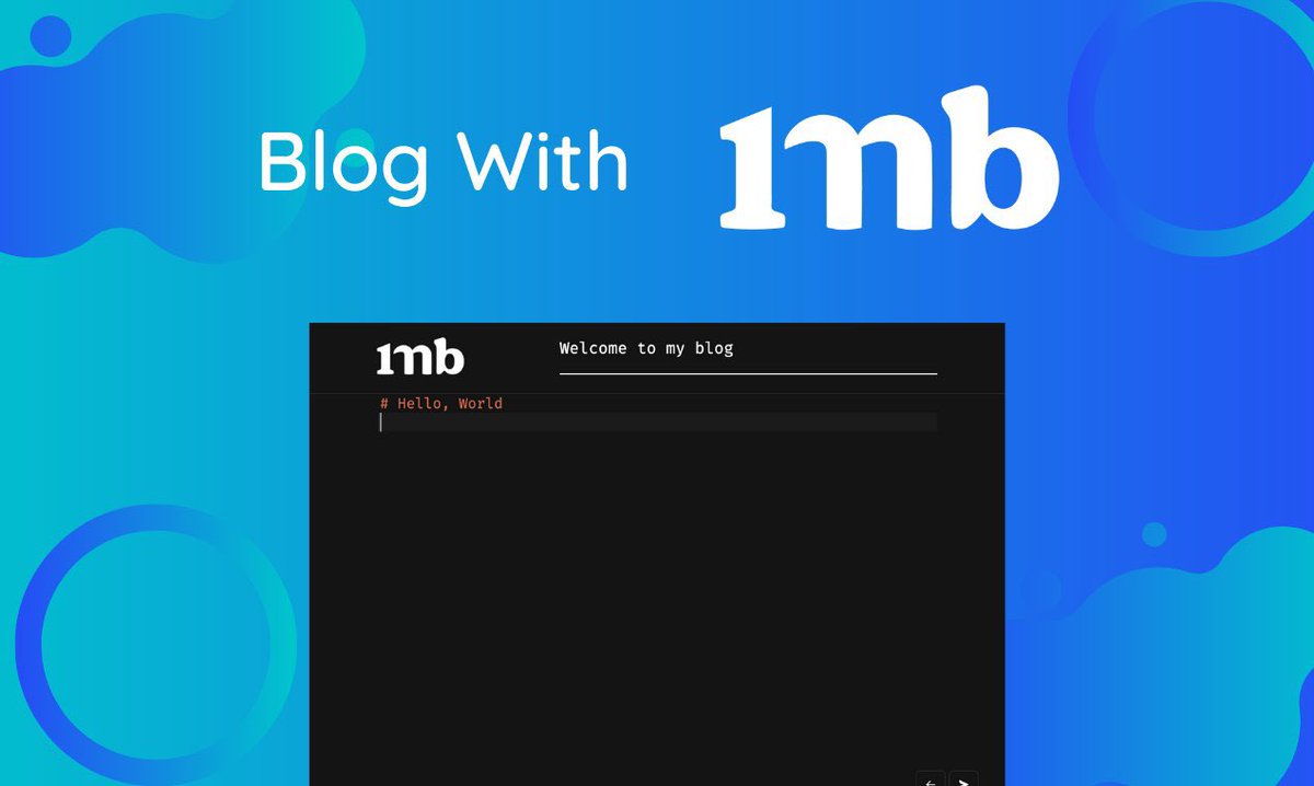 1mbsite's tweet photo. Blogging by 1MB is on @ProductHunt today 🚀

Check it out: https://t.co/hferYmFrsB https://t.co/4rFVEKDnYb