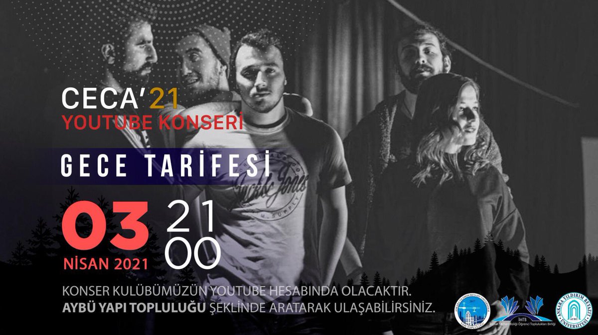 Etkinliğimizde sizlere sürprizimiz olarak, değerli Gece Tarifesi ekibi sizler için konser düzenleyecek. ☺️☺️ Hepinizi bekliyoruz.