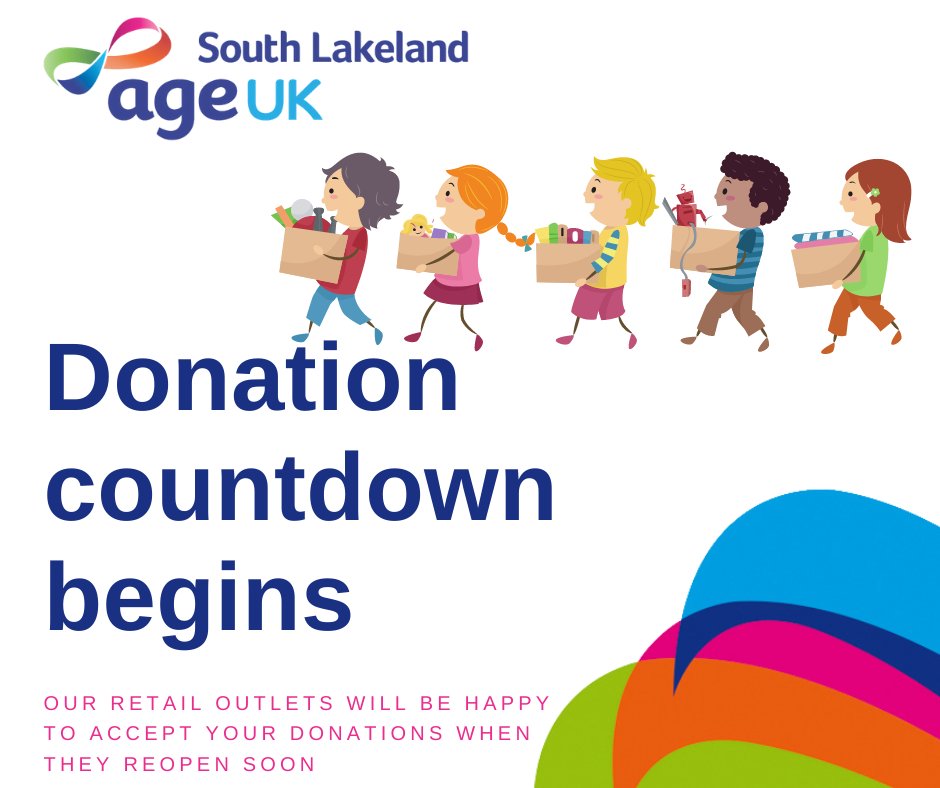 We can't wait to re-open our retail outlets for shoppers and to receive generous donations on Monday 12th April, see you safely in store then!

#lifeafterlockdown
#springclean
#donations
#charityshopping